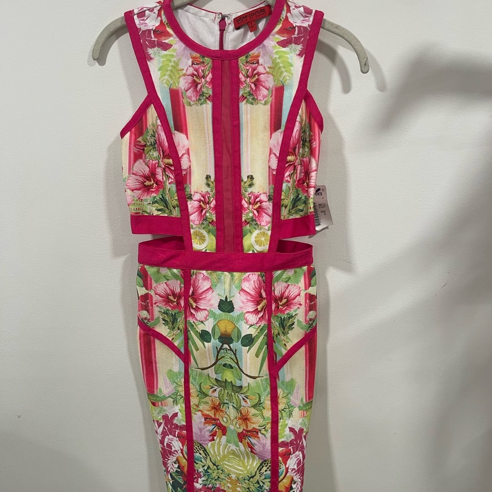 WOW Couture Vibrant Floral Midi Dress